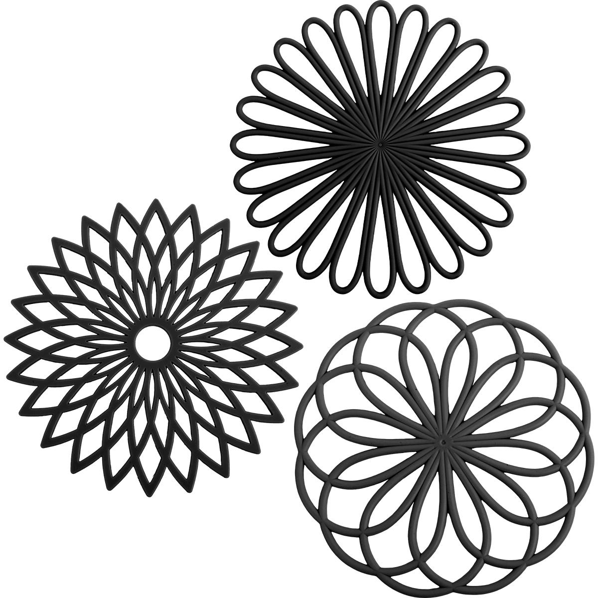 

3/6/9Pcs Silicone Trivet Mat Soft Flexible Hot Pot Holder Heat Resistant Hot Pads Non-slip Trivet Set for Table Kitchen Supplies M