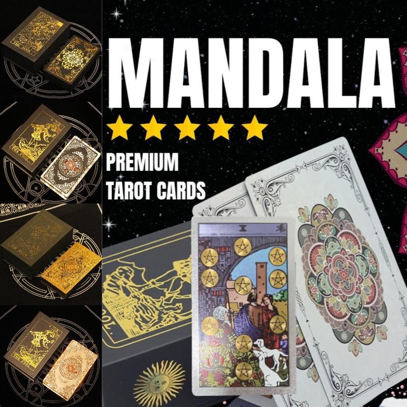 New Arrival Tarot Cards With Gold Foil Waterproof Plastic Pvc Playing Cards For Tabletop Games