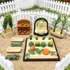 Miniature Garden Scene Dollhouse Accessories Miniature Vegetable Patch Set Miniature Outdoor Furniture Micro Landscape Playset for Dollhouses