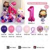 58pcs Cute Gabby Dollhouse Cats Theme Balloon Children's Birthday Party Decoration Latex Foil Ball Girl Gabby's Doll Balloon Toy