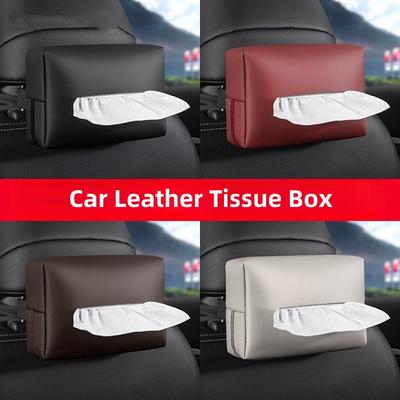 For Car Tissue Box Armrest Box Tissue Bag Car Seat Back Hanging Sun Visor Tissue Bag Storage Car Accessories