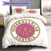 FK Austria Wien Pattern Bedding Quilt Set Home Decoration Gift (1 * Duvet Cover + 2 * Pillowcase Without Core)