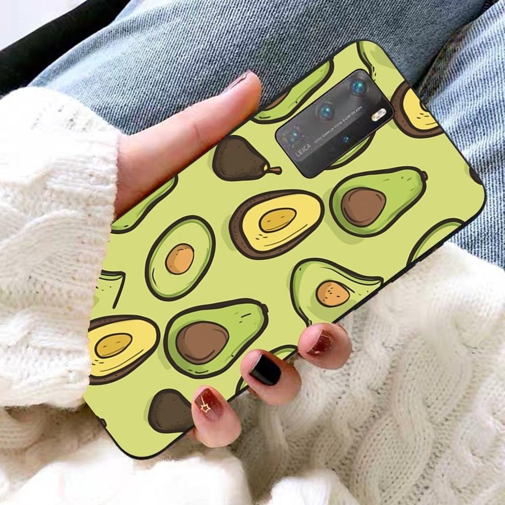 Cartoon Avocado Cute Phone Case For Huawei P 8 9 10 20 30 40 50 Pro Lite Psmart Honor 10 Lite 70 Mate 20lite