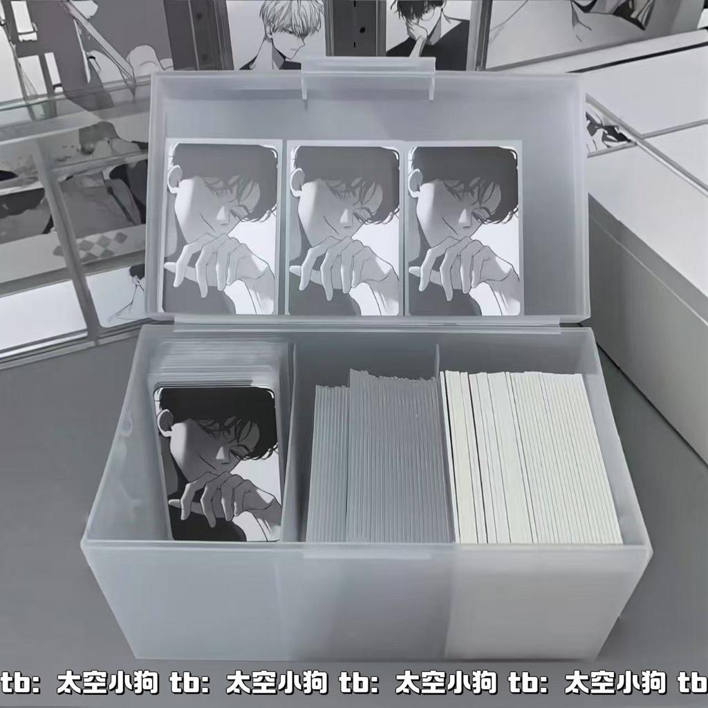 3-Grid Card Holder Storage Box, Large Capacity Frosted Flip Lid Clear Organizer for Collectible Cards, Photos, Tickets