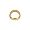 Personality Unique Wavy Copper Plated 18K Real Gold Ring Fashion Light Luxury Niche Design High-End Ring
