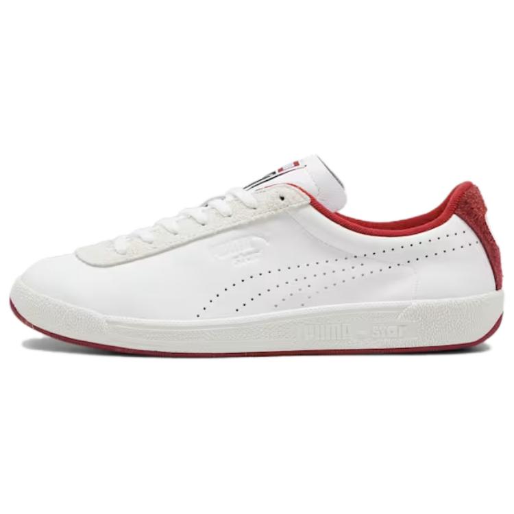 Puma Star Og Comfortable Lightweight Low-Top Sneakers Unisex Sneakers White Red 393199-04