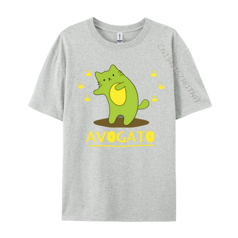 Avogato Cat Avocado Cute Funny Meow Tshirts Printed Tee Party Premium Cotton Tops Classic Tops Tees Cute Pet Tshirt