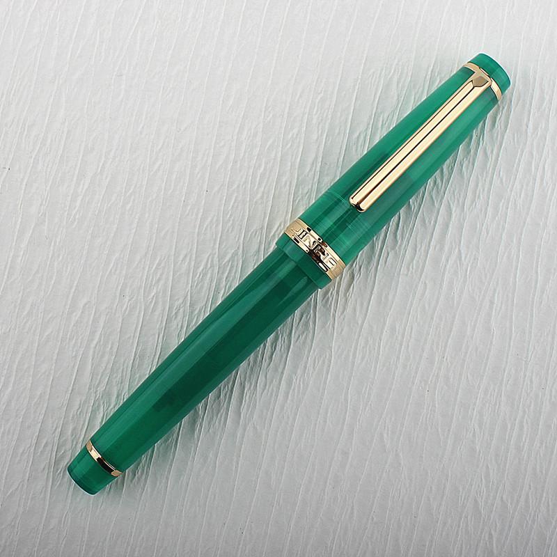 Luxury Jinhao 82 Peacock Blue Fountain Pen Acrylic Pen Spin Golden EF F Nib Business Office School Supplies Writing Ink Pen