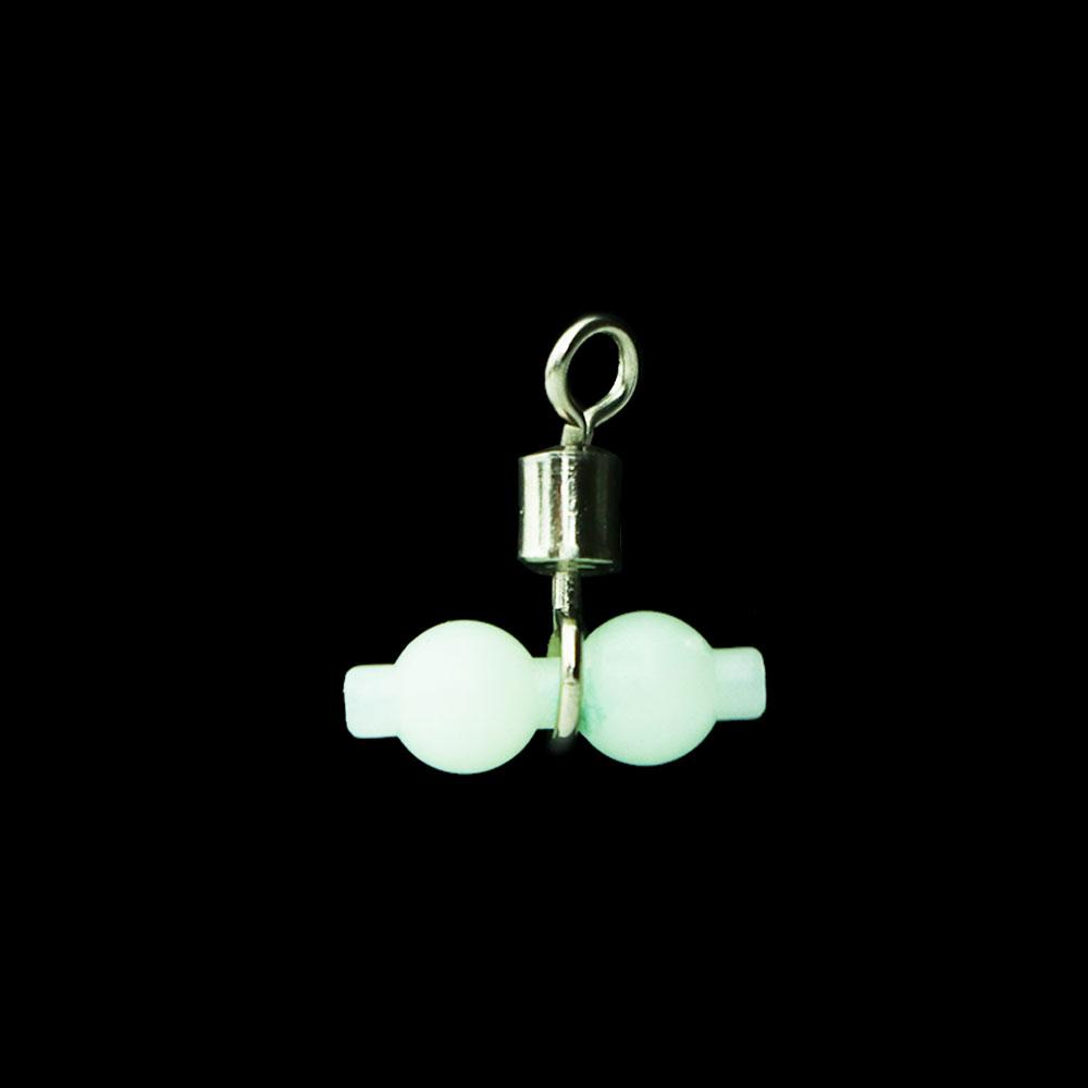 20pcs/bag Luminous Fishing Swivels Rolling Swivels Sea Fishing Accessories Tackle Connector Rolling Swivels 3-way Swivels