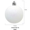 White Plastic Christmas Ornament Balls (6cm & 8cm) - Festive Tree Decorations