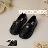 XSHX "Gold Coin LOAF" Children's Loafers Spring and Autumn New Girls Retro JK College Style Leather Shoes