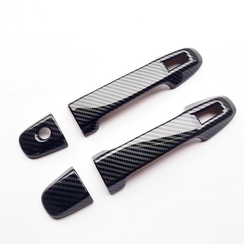 ABS Chrome Carbon Fiber Door Handle Cover Sticker Molding For Toyota GR 86 Subaru BRZ Car Styling Accessories