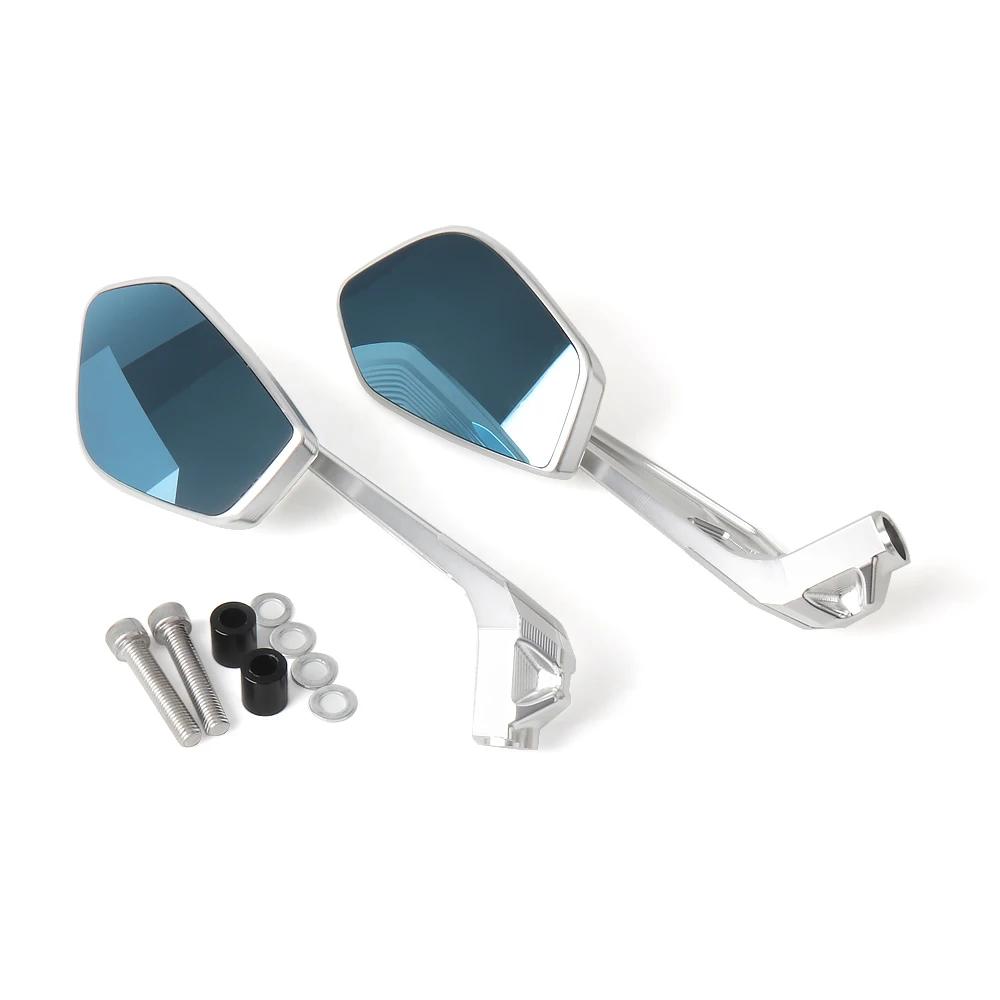 

For BMW R1250GS F850GS Adventure G310GS G310R F650GS F750GS F700GS F800GS G650GS New Motorcycle Rearview Side Rear View Mirror Silver Blue lenses