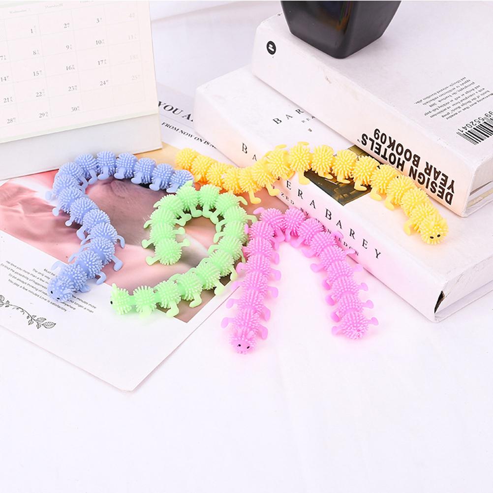 8 Pcs Caterpillars Fidget Sensory Toys Set Stretchy Worm Toys for Stress Relief Anxiety Worm