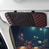 Car CD DVD Holder Bag Disc PU Leather Organizer Case for Card/Bill Sun Visor Sunshade Storage Bag Sleeve Wallet Clips Car