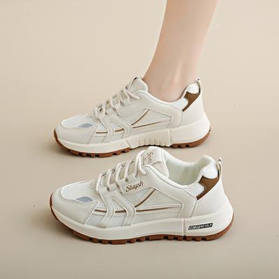 New Women's Shoes Fashionable Platform Forrest Gump Shoes Women's 2024 Breathable Korean College Style Student Leisure Sports Board Shoes