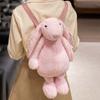 Kawaii 45cm Cartoon Long-eared Rabbit Backpack Super Soft Pink Gray Brown Bag Bunny Funny Graduation Halloween Gift for Students