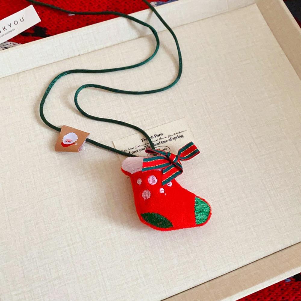 Snowman Christmas Necklace Elk Long Necklace Fashion Sweater Chain Pendant  Women