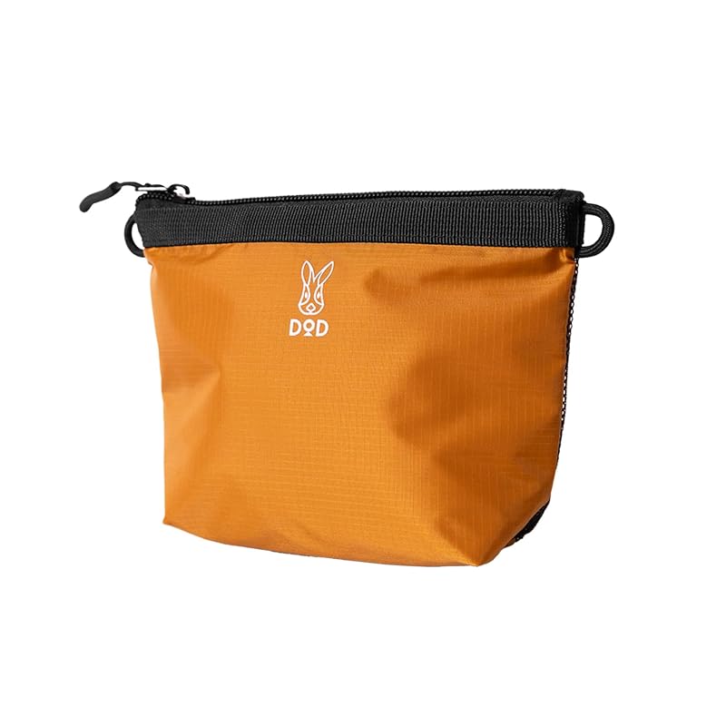DOD (Dee-O-Dee) Mitsu-Wake Pouch, 3 Compartments, Lightweight, Water-Repellent, Travel Pouch, Small Item Organizer, Camping, Travel, Washable,
