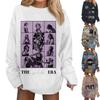 Women's And Winter T-shirt Fashion Loose Womens Top Loose Print Long Sleeve Top