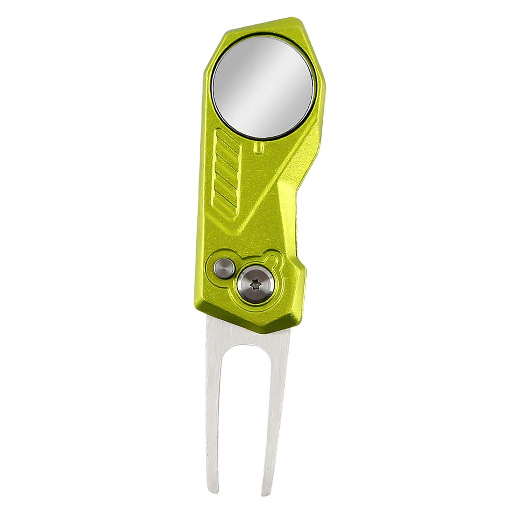 Golf Divot Tool Golf Supplies Pitch Mark Repair Fork Folding L Golf Repair Pitch Fork Durable Golf Putting Green Fork