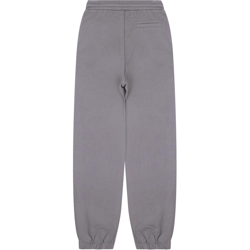 Karl Lagerfeld Solid Color Letter Logo Drawstring Cuffed Knit Sweatpants Unisex bottoms Gray 1K3D10405987015
