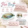Cherry Bow Pen Pouch Large Capacity Cosmetic Pouch Cute Clutch Bags  School Stationery