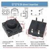 Waterproof Dustproof Vertical 4-Pin Micro Switch 12*12 Push Button (4.3/5/7/8/10/12mm)