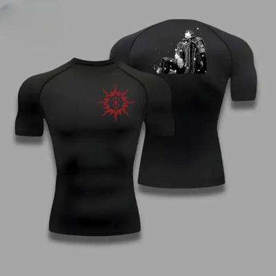 Guts Compression TShirt Men Bodybuilding Sportswear Short Sleeve Quick Dry Workout Shirts Sport Tops Tee Gym Running T-shirt Men