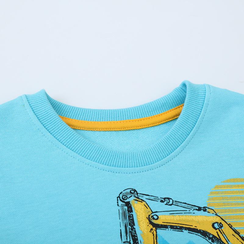 European & American Spring Excavator Sweatshirt for Boys - Round Neck Pullover