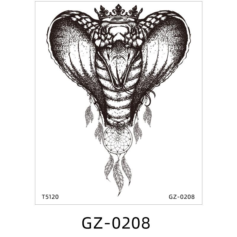 Herbal Tattoo Sticker Waterproof Temporary Tattoo Simulation Juice Tattoo Sticker