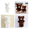 Soft And Cuddly Down Cotton Teddy Bear Plush Toy, Fox Fur Fabric, White And Brown, 46cm/36cm