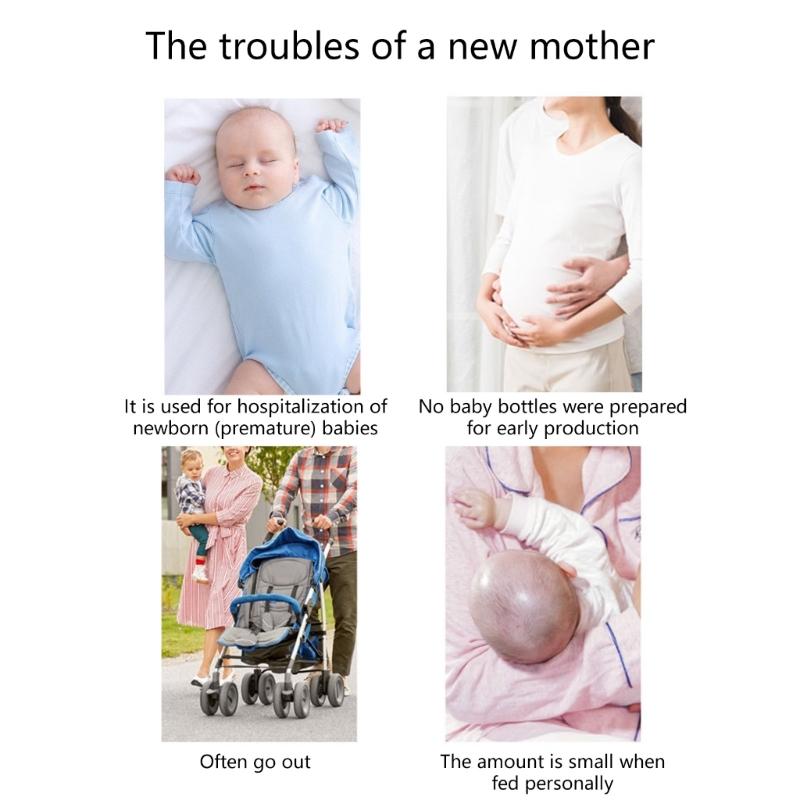 Bärbar Bröstmjölksförvaringsflaska Baby Mjölk- och Vattenflaska för Spädbarn och Växande Baby Självständighetsförpackning