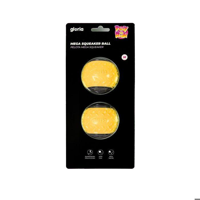 

Jouet pour chien - GLORIA - Boule PLAY AND RUN - Jaune - TPR - Taille M - 6,35 cm жовтий