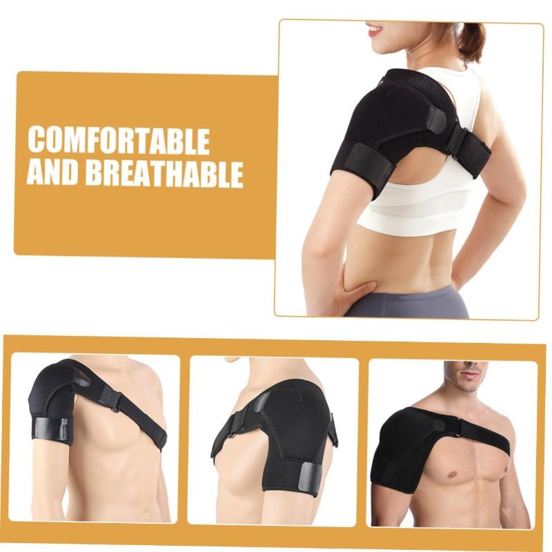 Thermal Sports Shoulder Guard With Adjustable Straps Compression & Breathable Outdoor Fitness Basketball Sports Protective Gear