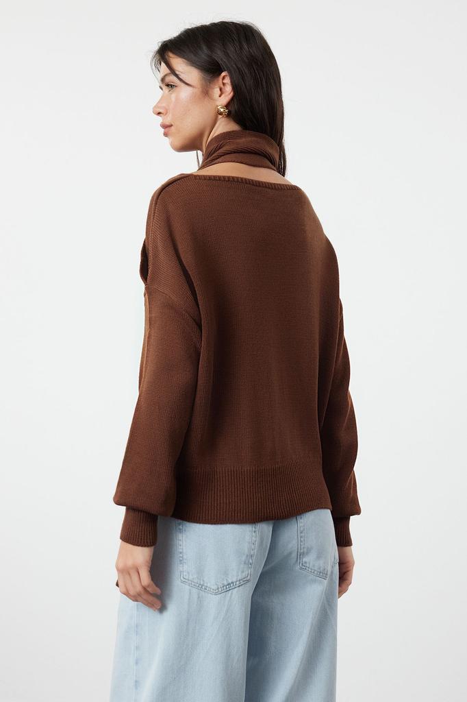 Women's Elegance Style Sweater Blue Scarf Knitwear Sweater