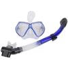 Profesjonalna Maska Nurkowa z Dużą Ramką Gogle Pływackie Snorkeling Anti-Fog Okulary Pływackie W pełni Sucha Rurka do Oddychania(niebieski