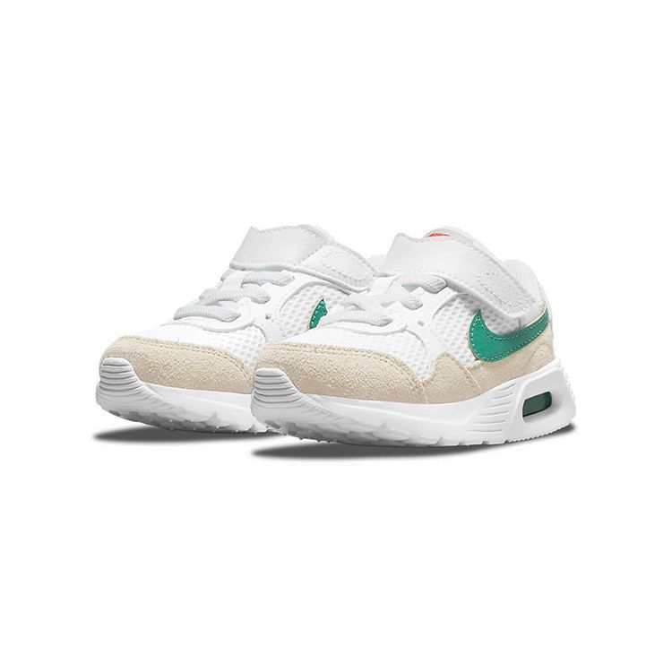 Nike Air Max Velcro Cushioning Non-Slip Durable Low-Top Walking Shoes Baby Shoes Off-White Green CZ5361-104