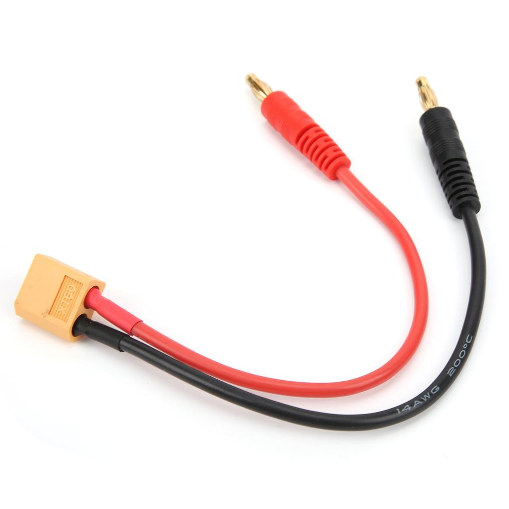15cm RC Charger Cable XT60 To 4.0mm Banana Plug 14AWG Cable for Lipo Battery Charger