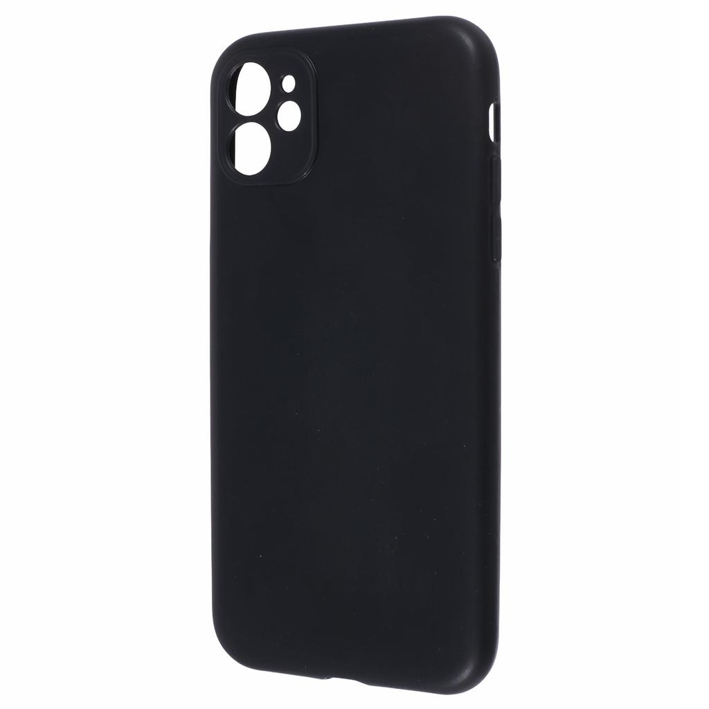 For iPhone 11 Black Case Glossy Surface Soft TPU Back Phone Cover