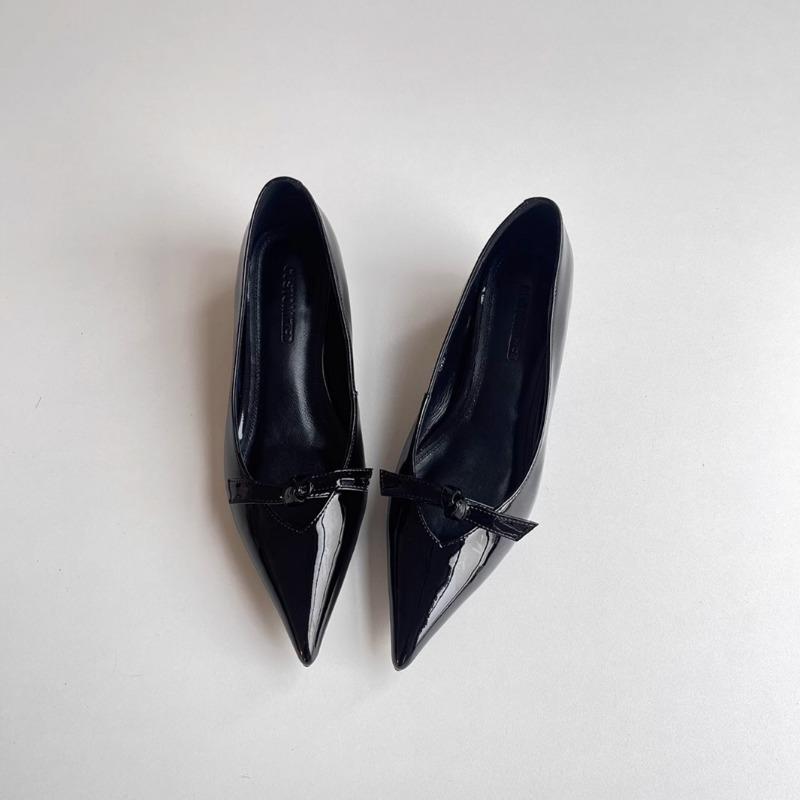 Pointed Toe Women Heeled Sandals Bow Loafers Mary Jane Shoes Shallow 2025 Brand Summer Elegant Comfort Dress Zapatillas De Mujer