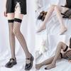 Mode Street Casual Einfarbig Atmungsaktiv Netzstrümpfe Mädchen Lolita Überknie Strümpfe Damen Aushöhlte Fischnetzstrümpfe
