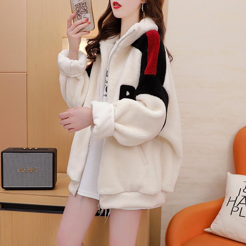 

Пальто женское осенне-зимнее новое корейской версии свободного кроя большого размера. L