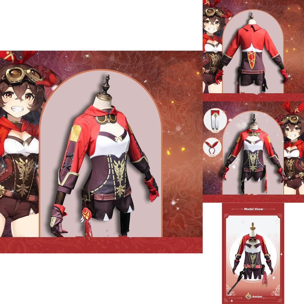 Stunning Amber Suit Cosplay Costume For Genshin Impact Fans!