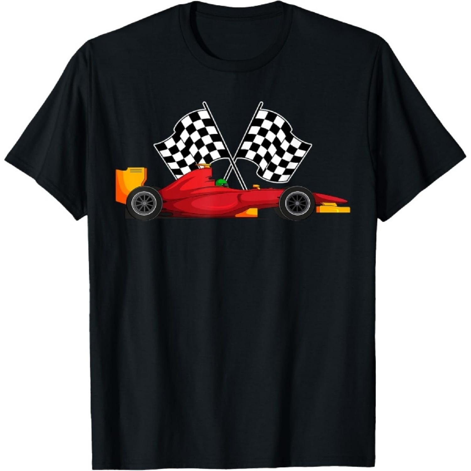 

Car Racing Automobile Sport Racer Checkered Flag Finish Line T-Shirt XXXXXL чорний