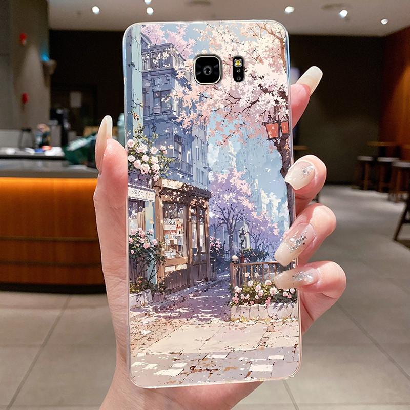 

Для Samsung Galaxy Note 6/Note 7 Ударопрочный прозрачный чехол из ТПУ Стильный дизайн Рисунок Маленькая девочка, Голубое небо Защитный корпус Samsung Galaxy Note6