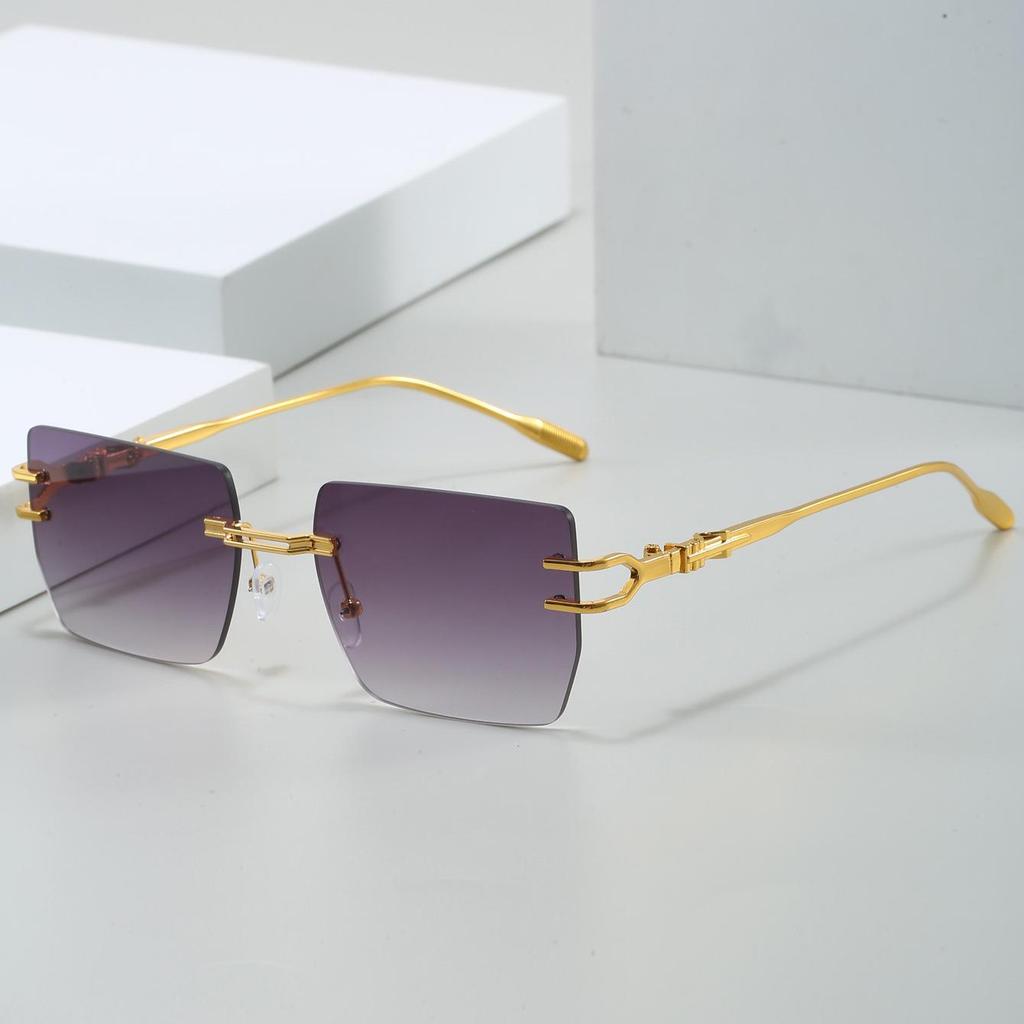 Chic Frameless Square Sunglasses: Stylish, Edgy Fashion for Street Style