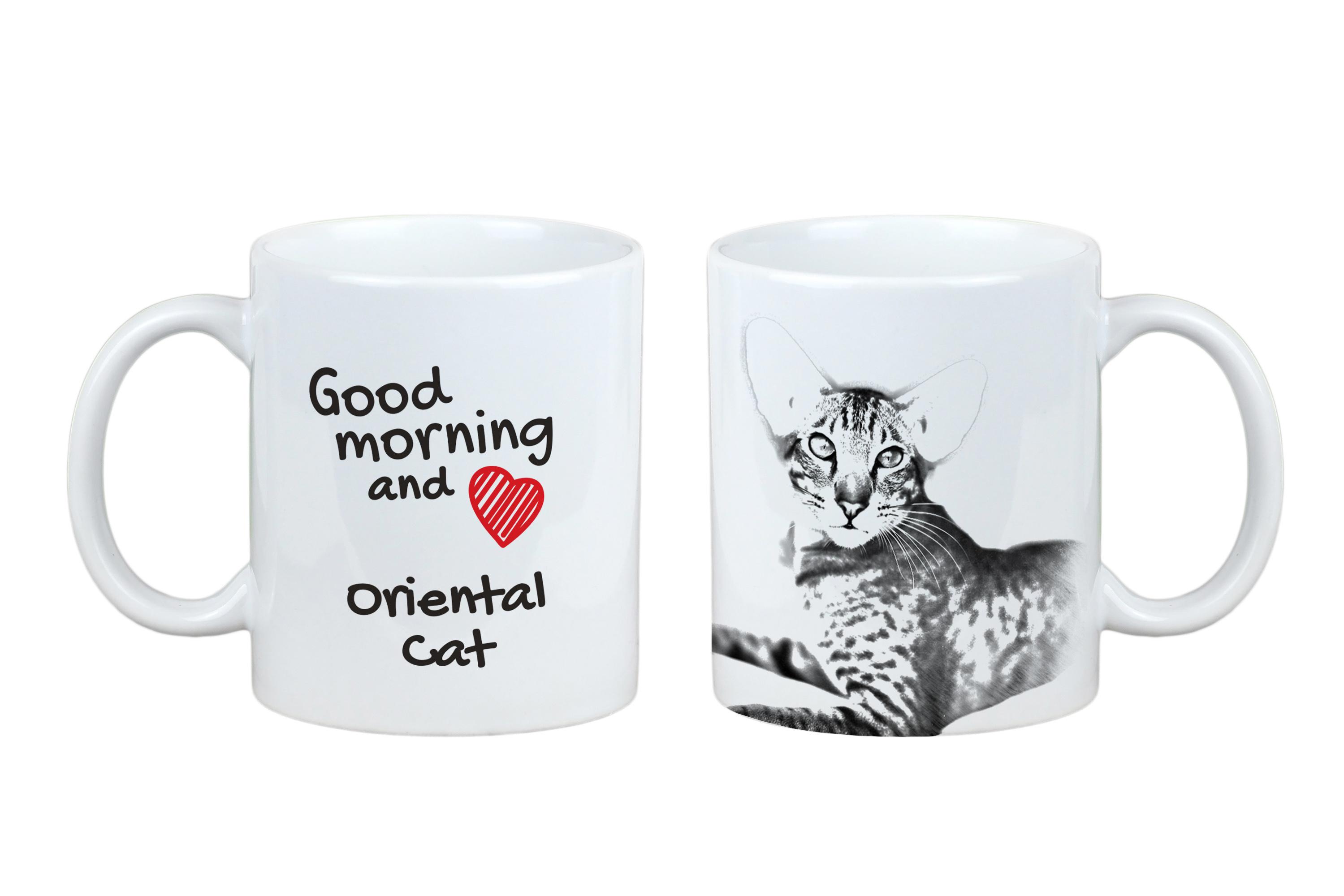 

Oriental - cat mug, personalized mug with print, classic gift for everyone from the Art-Dog brand білий