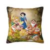 Disney Schneewittchen und die sieben Zwerge Kissenbezug Cartoon Fantasy Film Anime Weiches Luxus-Kissen für Sofa Heimdeko