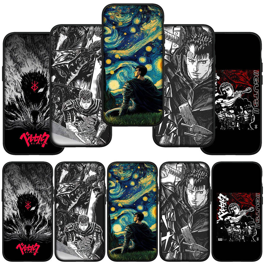 for iPhone 17 16 15 Xiaomi Poco F7 F8 X7 X6 F5 C85 C75 C71 M8 Redmi Note 14 13 12 11 Pro Max 14C 13C 15C A3 A4 Phone Case Berserk Guts Wallpaper Cover